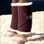 MEDIUM PROFESSIONAL CHOICE VENTECH STANDING HORSE FLEECE LEG WRAPS CHOCOLATE