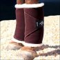 MEDIUM PROFESSIONAL CHOICE VENTECH STANDING HORSE FLEECE LEG WRAPS CHOCOLATE