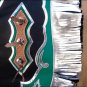 CK841 HILASON PRO RODEO BRONC BULL RIDING SHOW SMOOTH LEATHER CHINKS CHAPS BLACK
