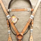 HILASON WESTERN RAWHIDE BRAIDED LEATHER HORSE BRIDLE HEADSTALL BREAST COLLAR