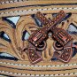 HILASON WESTERN LEATHER HORSE BRIDLE HEADSTALL TAN W/ CROSS GUN CONCHO