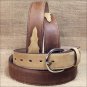 38" SILVER CREEK BAY CLASSIC WESTERN APACHE BROWN LEATHER MEN BELT 1-3/8" Wide