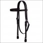 WEAVER LEATHER BLACK WESTERN TACK BRAHMA WEBB BROWBAND HORSE HEADSTALL BRIDLE