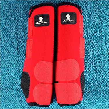 LARGE RED CLASSIC EQUINE LEGACY SYSTEM HORSE FRONT SPORT BOOT PAIR