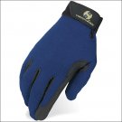 07 SIZE HERITAGE PERFORMANCE HORSE RIDING GLOVE STRETCH SPANDURA LEATHER NAVY