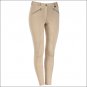 HORZE ACTIVE WOMEN HORSE RIDING COTTON SELF PATCH BREECHES BLACK BROWN