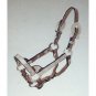 TOUGH 1 MED.MINI. ROYAL KING SILVER SMOOTH LEATHER HORSE SHOW HALTER DARK OIL
