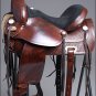 TO106AM-F HILASON TREELESS WESTERN LEATHER TRAIL BARREL RACING SADDLE 17"