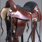TO106AM-F HILASON TREELESS WESTERN LEATHER TRAIL BARREL RACING SADDLE 17"