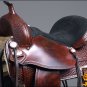 TO106AM-F HILASON TREELESS WESTERN LEATHER TRAIL BARREL RACING SADDLE 17"