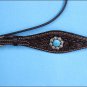 F42 HILASON WESTERN LEATHER HORSE HEADSTALL BRIDLE BROWN TURQUOISE BLING CONCHO