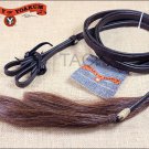 5/8" X 7' CIRCLE Y SPLIT REINS W/ HORSETACK HAIR TASSEL CHESTNUT