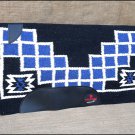 FEP241 BLUE & BLACK HILASON WESTERN NEW ZEALAND WOOL SADDLE BLANKET HORSE RODEO