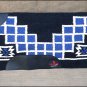 FEP241 BLUE & BLACK HILASON WESTERN NEW ZEALAND WOOL SADDLE BLANKET HORSE RODEO