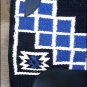 FEP241 BLUE & BLACK HILASON WESTERN NEW ZEALAND WOOL SADDLE BLANKET HORSE RODEO