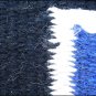 FEP241 BLUE & BLACK HILASON WESTERN NEW ZEALAND WOOL SADDLE BLANKET HORSE RODEO