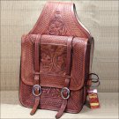 100M HILASON WESTERN FLORAL HAND TOOL LEATHER COWBOY TRAIL RIDE HORSE SADDLE BAG
