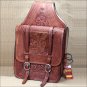 100M HILASON WESTERN FLORAL HAND TOOL LEATHER COWBOY TRAIL RIDE HORSE SADDLE BAG