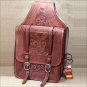100M HILASON WESTERN FLORAL HAND TOOL LEATHER COWBOY TRAIL RIDE HORSE SADDLE BAG