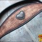 HILASON WESTERN LEATHER HORSE BRIDLE HEADSTALL ANTIQUE BROWN W/ HEART CONCHO