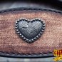 HILASON WESTERN LEATHER HORSE BRIDLE HEADSTALL ANTIQUE BROWN W/ HEART CONCHO