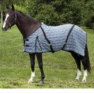 87 inch HILASON WESTERN HORSE POLY COTTON BLUE PLAID DAY SHEET COVER BLANKET