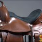 TO917F- HILASON ANTIQUE BROWN TREELESS WESTERN TRAIL BARREL RACING SADDLE 16"