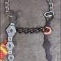 HILASON ANTIQUE BROWN HORSE BIT CHAIN MOUTH W/RUBBER WASHERS