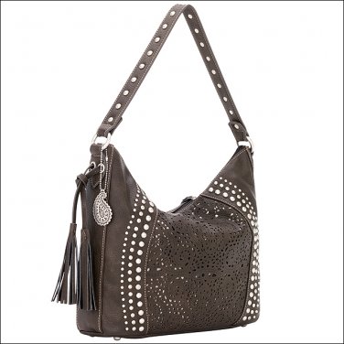 AMERICAN WEST BANDANA MESA LADIES SLOUCH HOBO SHOULDER HAND BAG CHOCOLATE