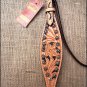 V1 HILASON WESTERN LEATHER HORSE BRIDLE HEADSTALL TAN W/ BLACK HAND PAINT INLAY