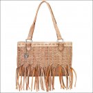 AMERICAN WEST LEATHER RAIN DANCE EAST WEST TOTE WOMENS SHOULDER HANDBAG PURSE