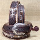 40 inch TONY LAMA TAN LEATHER DIAMOND RIVER WESTERN MEN BELT