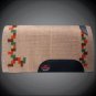 F363-F HILASON WESTERN NEW ZEALAND WOOL HORSE SADDLE BLANKET BEIGE & MULTI COLOR
