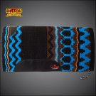 FE328-F HILASON WESTERN NEW ZEALAND WOOL HORSE SADDLE BLANKET BLACK BROWN BLUE