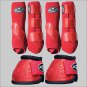 LARGE PROFESSIONAL CHOICE SPORTS HORSE BOOTS BELL VENTECH ELITE GLITTER CRIMSON
