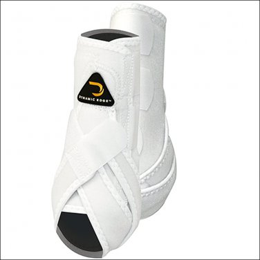 LARGE CACTUS DYNAMIC EDGE HORSE FRONT LEG PROTECTION SPORT BOOTS PAIR WHITE