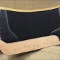 FP818-F HILASON WESTERN WOOL FELT GEL SADDLE PAD W/ ALLIGATOR PRINT LEATHER