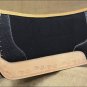 FP818-F HILASON WESTERN WOOL FELT GEL SADDLE PAD W/ ALLIGATOR PRINT LEATHER