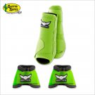 LARGE LIME RELENTLESS TREVOR BRAZILE HORSE 2 FRONT LEG SPORT 2 BELL BOOT SET