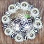 SET OF 32 NICKLE FINISH BERRY CONCHO RHINESTONE HEADSTALL SADDLE BLING COWGIRL