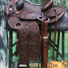 WD005ADB 16" HILASON BIG KING WESTERN WADE RANCH ROPING COWBOY TRAIL SADDLE