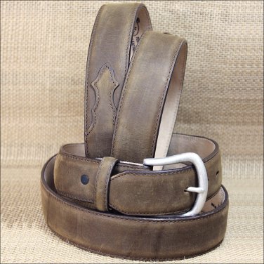 40" JUSTIN LIGHT BROWN LEATHER BAY APACHE DRESS MEN BELT 1-1/2" Wide