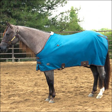 82" PROFESSIONAL CHOICE 420D BREATHABLE HORSE NYLON DAY SHEET TEAL CHOCOLATE