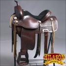 TO106ADB HILASON TREELESS WESTERN LEATHER TRAIL BARREL RACING SADDLE 16" 17"