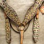 V1 HILASON WESTERN CHEETAH LEOPARD LEATHER HORSE HEADSTALL BRIDLE BREAST COLLAR