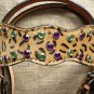 V1 HILASON WESTERN CHEETAH LEOPARD LEATHER HORSE HEADSTALL BRIDLE BREAST COLLAR