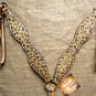 V1 HILASON WESTERN CHEETAH LEOPARD LEATHER HORSE HEADSTALL BRIDLE BREAST COLLAR