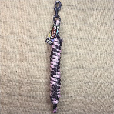 WEAVER PINK TAN BROWN WESTERN HORSE POLY LEAD ROPES WITH OIL RUBBED HARDWARE