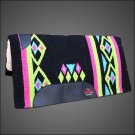 MADE IN USA F126-F HILASON WESTERN WOOL FELT SADDLE BLANKET PAD BLACK GREEN PINK