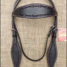 S321BK HILASON WESTERN LEATHER HORSE BRIDLE HEADSTALL BARB WIRE HAND TOOL BLACK